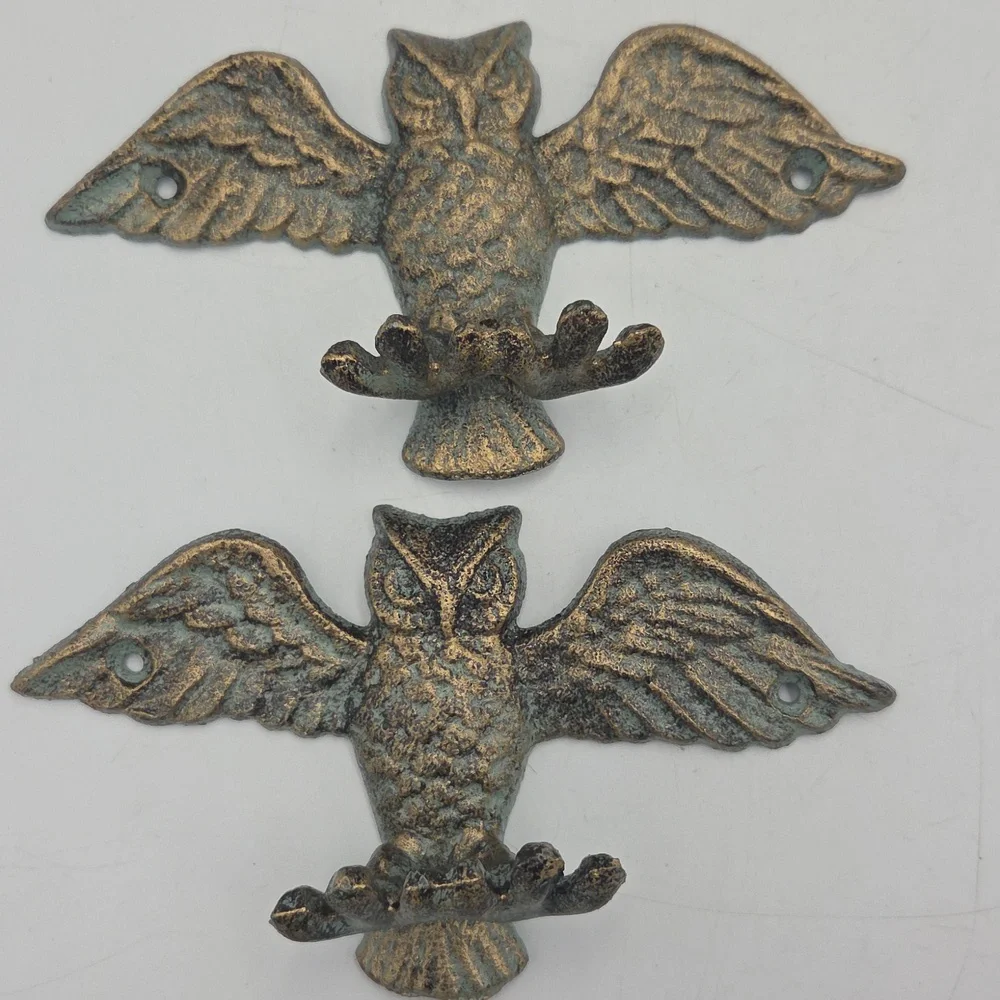 Wrought Iron Owl Wall Hooks